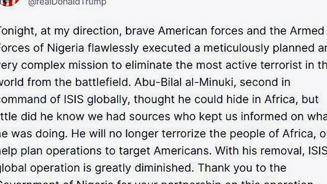 ABD Başkanı Trump: DEAŞ'ın Küresel İkinci Komutanı Öldürüldü