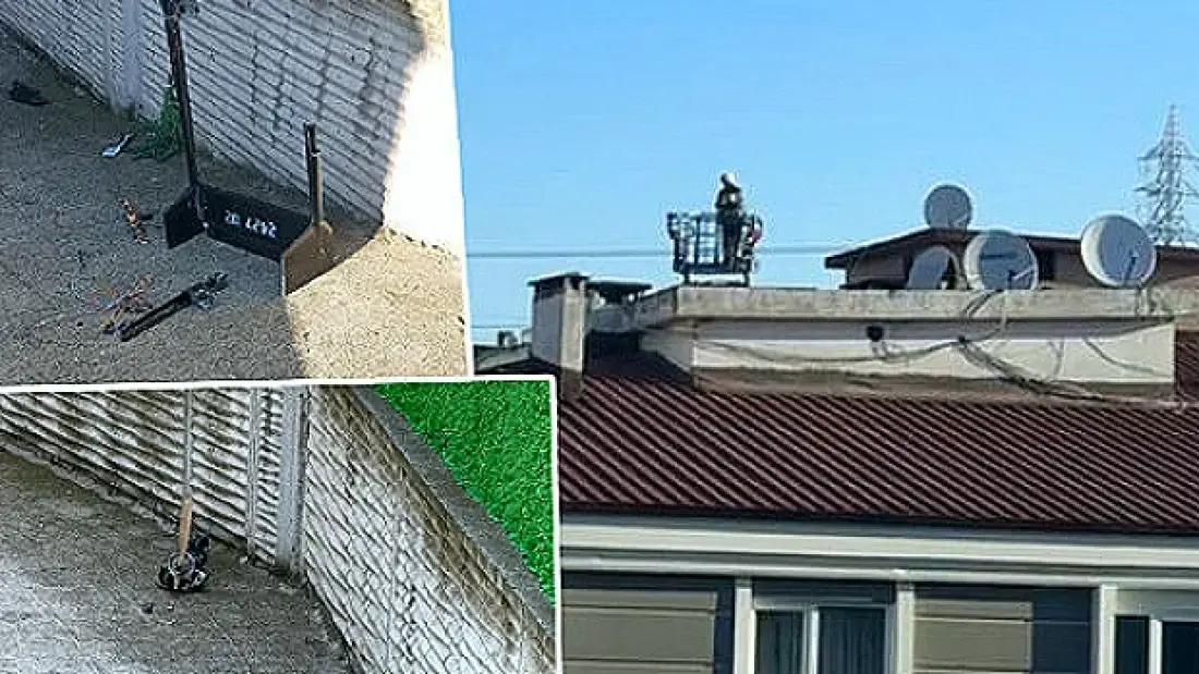 İnsansız Hava Aracı Sokak Ortasına Düştü: Binalarda Hasar Meydana Geldi