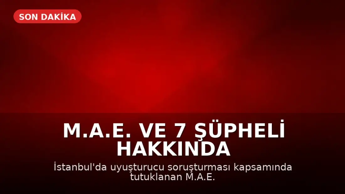 M.A.E. ve 7 Şüpheli Hakkında İddianame Hazırlandı