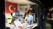 Antalya Serik'te Otomobilin Direğe Çarpması Sonucu Motor Parçası Barakaya Uçtu: 1 Ağır Yaralı