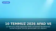 10 Temmuz 2026 AFAD ve Kandilli Rasathanesi Son Deprem Verileri