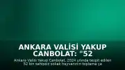 Ankara Valisi Yakup Canbolat: "52 bin sahipsiz sokak hayvanının toplanması çalışmalarında bugün itibariyle 52 bin sayısına ulaşılmıştır"