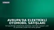 Avrupa'da Elektrikli Otomobil Satışları Yüzde 40'ın Üzerinde Artış Gösterdi