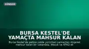 Bursa Kestel'de Yamaçta Mahsur Kalan Vatandaş İtfaiye Tarafından Kurtarıldı