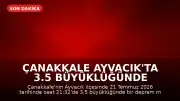 Çanakkale Ayvacık'ta 3.5 Büyüklüğünde Deprem Meydana Geldi