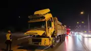İnegöl'de Freni Patlayan Kamyon Polis Müdahalesiyle Durduruldu
