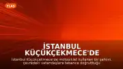 İstanbul Küçükçekmece'de Motosikletli Şahsın Silahla Vatandaşları Tehdit Ettiği Anlar Kamerada