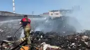İzmir Seyhan Mahallesi'nde Çöp Alanında Yangın Paniği