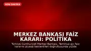 Merkez Bankası Faiz Kararı: Politika Faizi %37 Seviyesinde Sabit Tutuldu