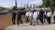 Bingöl Valisi Çelik, Yiğitler Köyü'ndeki Okul İnşaatında İncelemelerde Bulundu