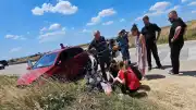 Keşan'da Motosiklet Otomobile Arkadan Çarptı: 1 Yaralı