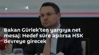 Bakan Gürlek'ten Yargıya Süre Uyarısı: Hedef Süre Aşılırsa HSK Devreye Girecek