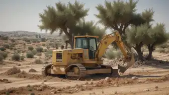 İsrail Ordusu Ramallah Yakınlarında Onlarca Zeytin Ağacını Sökerek 29 Dönüm Arazinin Kullanımını Tehdit Etti