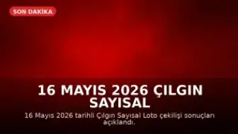 16 Mayıs 2026 Çılgın Sayısal Loto Sonuçları Açıklandı: Büyük İkramiye Devretti