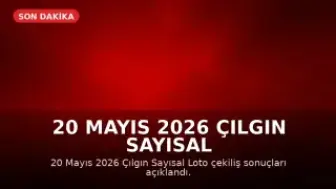 20 Mayıs 2026 Çılgın Sayısal Loto Çekiliş Sonuçları Açıklandı: Büyük İkramiye Yine Devretti