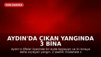 Aydın'da Çıkan Yangında 3 Bina Zarar Gördü