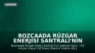 Bozcaada Rüzgar Enerjisi Santrali'nin İşletme Hakkı 735 Milyon Liraya Özelleştirildi