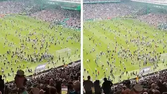 Celtic Taraftarı Sahaya İnince Şampiyonluk Tehlikeye Girdi