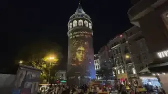 Galata Kulesi'nde Kültür Varlığı Kaçakçılığına Karşı Işık Gösterisi Yapıldı