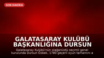 Galatasaray Kulübü Başkanlığına Dursun Özbek Yeniden Seçildi