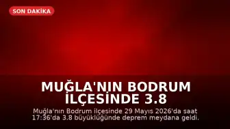 Muğla'nın Bodrum ilçesinde 3.8 büyüklüğünde deprem kaydedildi