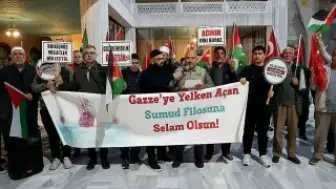 Nevşehir'de Küresel Sumud Filosu'na Destek Eylemi