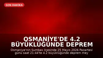 Osmaniye'de 4.2 büyüklüğünde deprem kaydedildi
