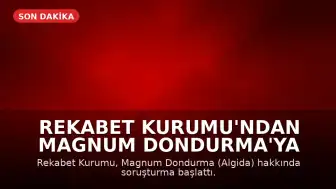 Rekabet Kurumu'ndan Magnum Dondurma'ya Soruşturma
