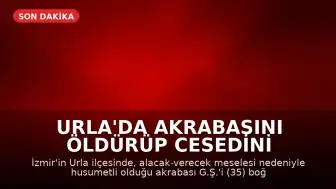 Urla'da Akrabasını Öldürüp Cesedini Kahvehanenin Önüne Attı