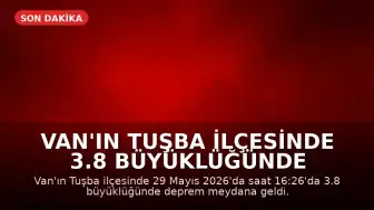 Van'ın Tuşba ilçesinde 3.8 büyüklüğünde deprem meydana geldi