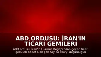 ABD Ordusu: İran'ın Ticari Gemileri Hedef Alan İHA'ları Düşürüldü