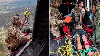 Çorum'da Yaralı Yürüyüşçü Askeri Helikopterle Kurtarıldı