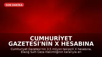 Cumhuriyet Gazetesi'nin X Hesabına Erişim Engeli Getirildi