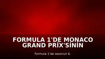 Formula 1'de Monaco Grand Prix'sinin galibi Kimi Antonelli oldu