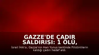 Gazze'de Çadır Saldırısı: 1 Ölü, Çok Sayıda Yaralı