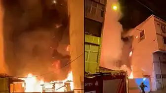 İstanbul'da Depo Yangını 3 Binaya Sıçradı