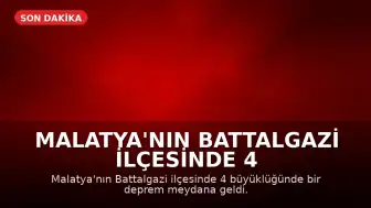 Malatya'nın Battalgazi İlçesinde 4 Büyüklüğünde Deprem Meydana Geldi