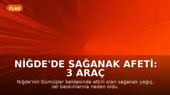 Niğde'de Sağanak Afeti: 3 Araç Sele Kapıldı