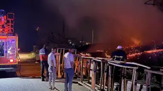 Sinop'ta Orman Ürünleri Fabrikasının Deposunda Yangın Çıktı