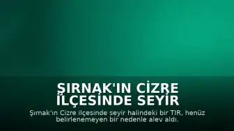 Şırnak'ın Cizre İlçesinde Seyir Halindeki TIR Alev Aldı