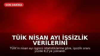 TÜİK Nisan Ayı İşsizlik Verilerini Açıkladı: İşsizlik Oranı Yüzde 8,2'ye Yükseldi