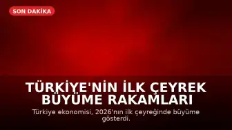Türkiye'nin İlk Çeyrek Büyüme Rakamları Açıklandı: Bilgi ve İletişim Sektörü Öne Çıktı