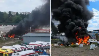 Varşova'da hafif uçak caddeye düştü: 2 ölü, 2 yaralı