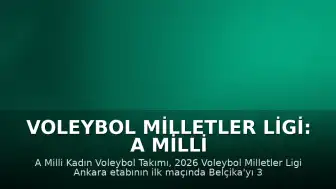 Voleybol Milletler Ligi: A Milli Kadın Voleybol Takımı Belçika Karşısında Galip Geldi