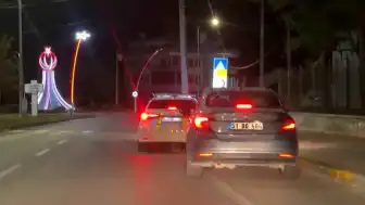 Aksaray'da Alkollü Sürücü ile Polis Arasında Yaşanan Kovalamaca Kamerada