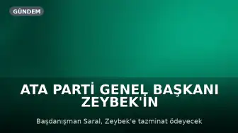 ATA Parti Genel Başkanı Zeybek'in Açtığı Davada Karar: Cumhurbaşkanlığı Başdanışmanı Saral Tazminat Ödeyecek