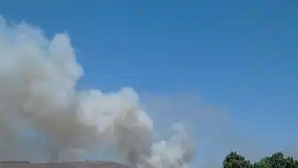Ayvalık'taki Çöplük Alanında Yangın Çıktı