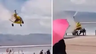 Çin'de Hava Aracı Sahile Düştü: 2 Yaralı