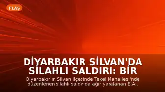 Diyarbakır Silvan'da Silahlı Saldırı: Bir Kişi Yaşamını Yitirdi