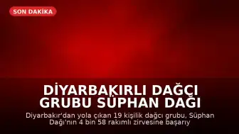 Diyarbakırlı Dağcı Grubu Süphan Dağı Zirvesine Ulaştı
